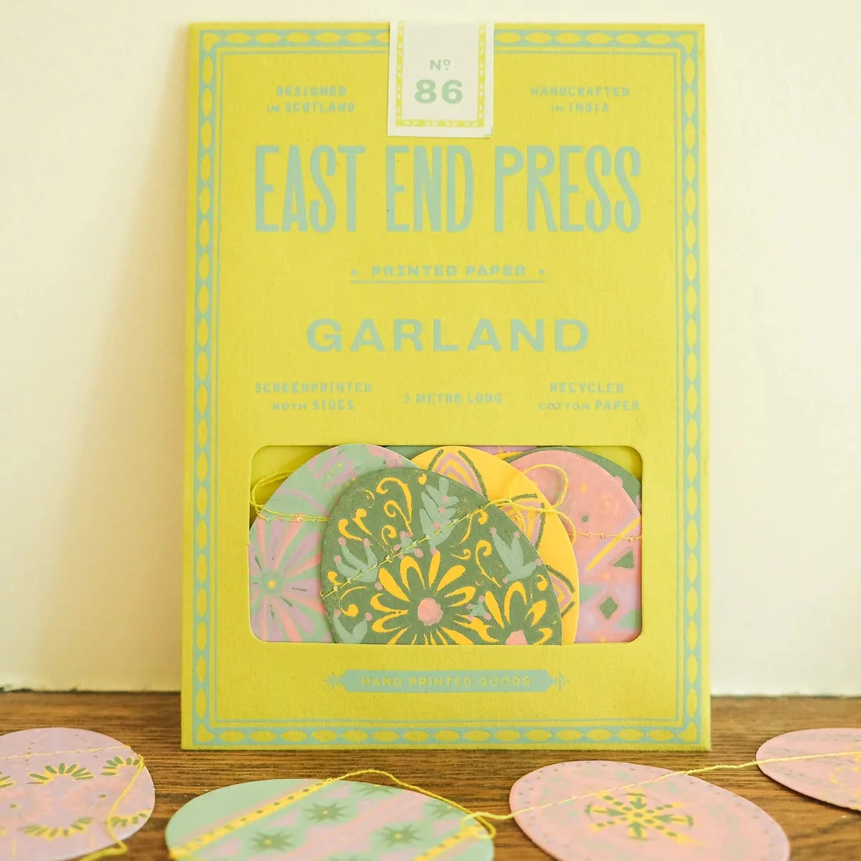 Hand-Printed Egg Hunt Garland