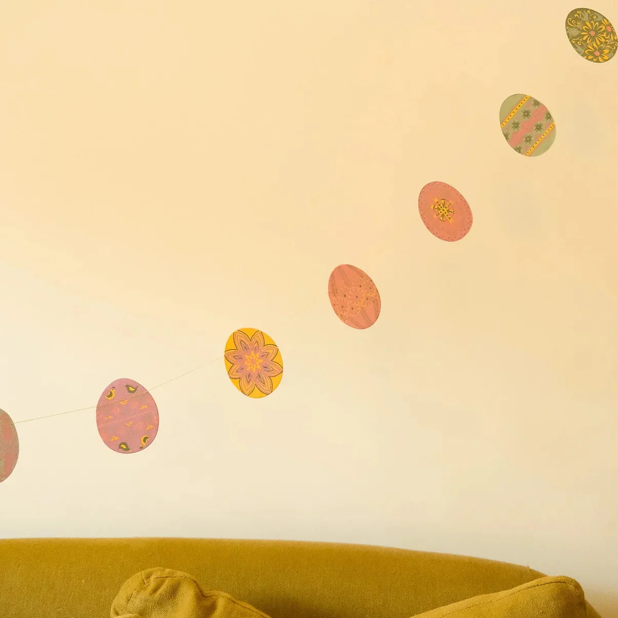 Hand-Printed Egg Hunt Garland - Image 3