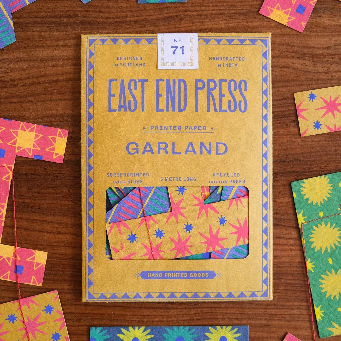 Hand-Printed Happy Birthday Garland