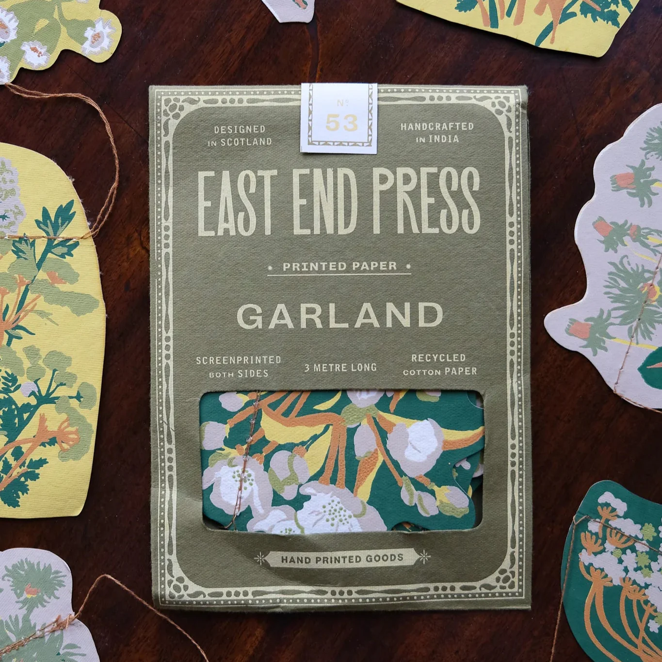 Hand-Printed Spring Blooms Garland - Image 2