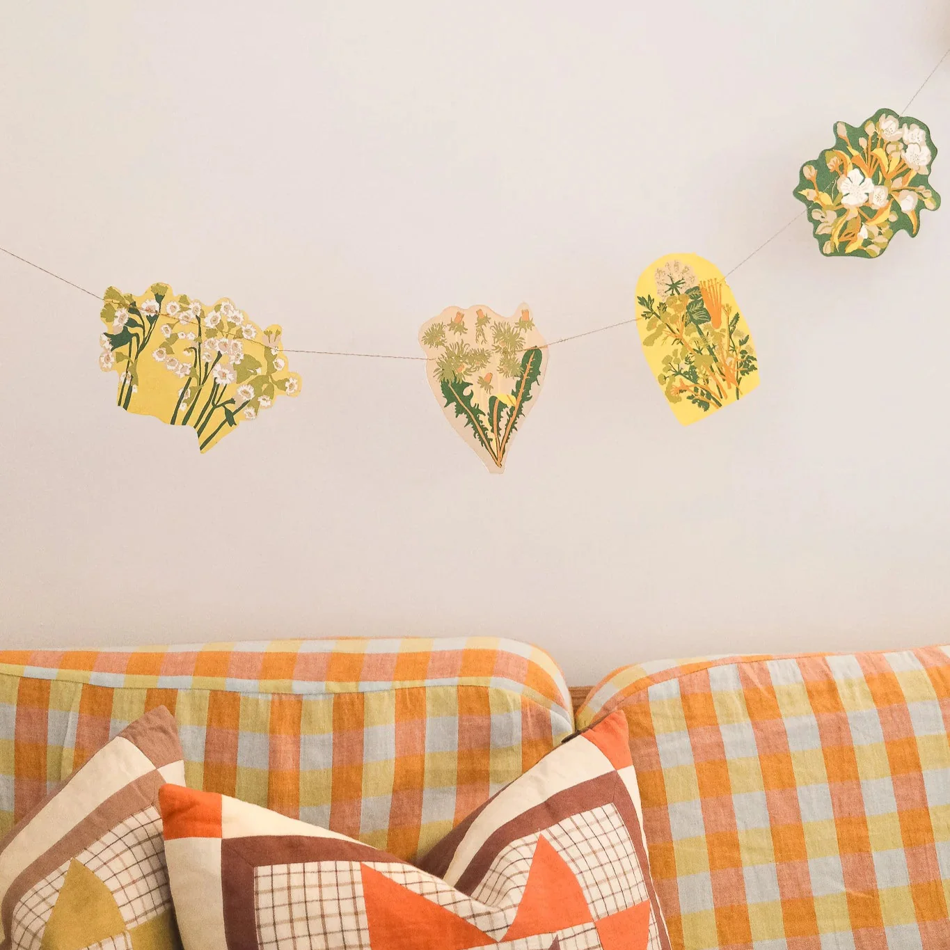 Hand-Printed Spring Blooms Garland - Image 3