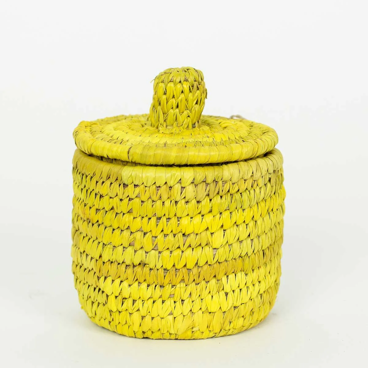 Handmade Mini Palm Basket with Lid