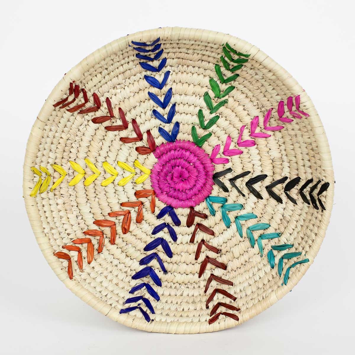 Handmade Natural Woven Flower Bread Basket