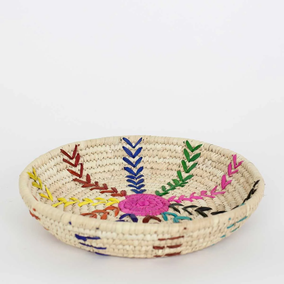Handmade Natural Woven Flower Bread Basket - Image 2