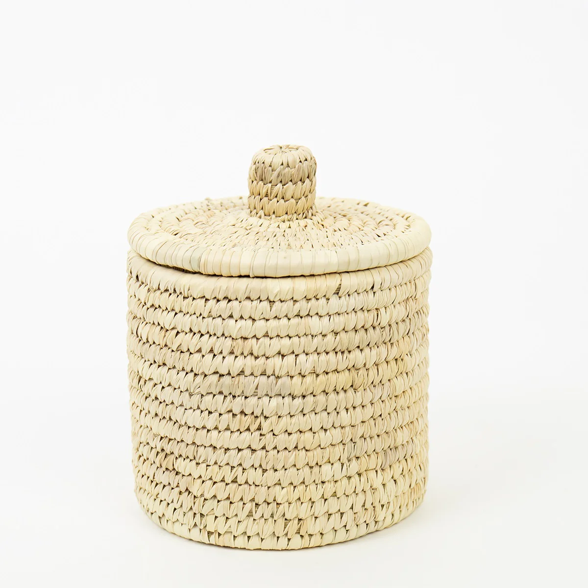 Handmade Woven Basket With Lid - Various Sizes