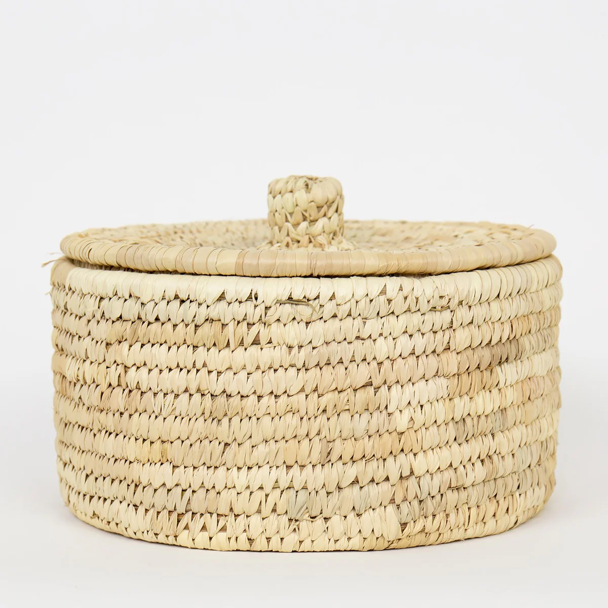 Handmade Woven Basket With Lid - Various Sizes - Image 2