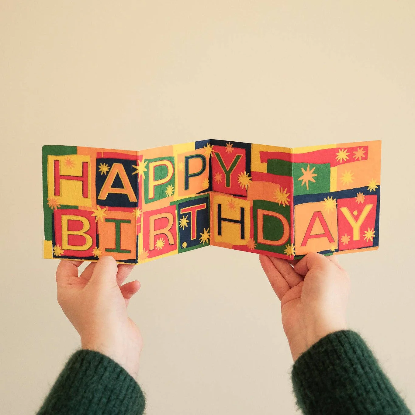 'Happy Birthday' Concertina Greetings Card - Image 3