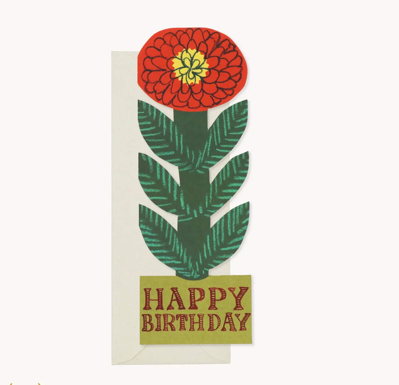 'Happy Birthday' Stand Up Flower Greetings Card