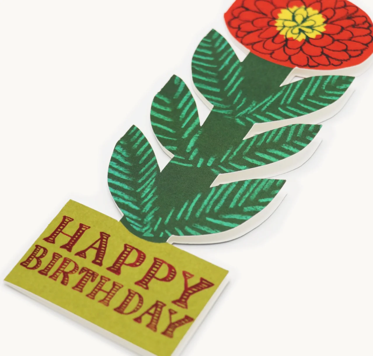 'Happy Birthday' Stand Up Flower Greetings Card - Image 2