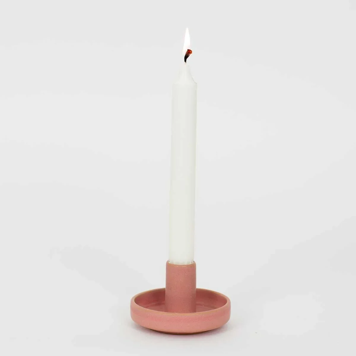 Pink Fairtrade Stoneware Candleholder