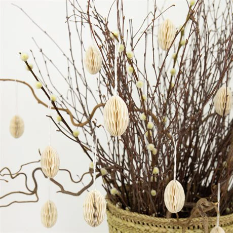 Honeycomb Paper Egg Decorations