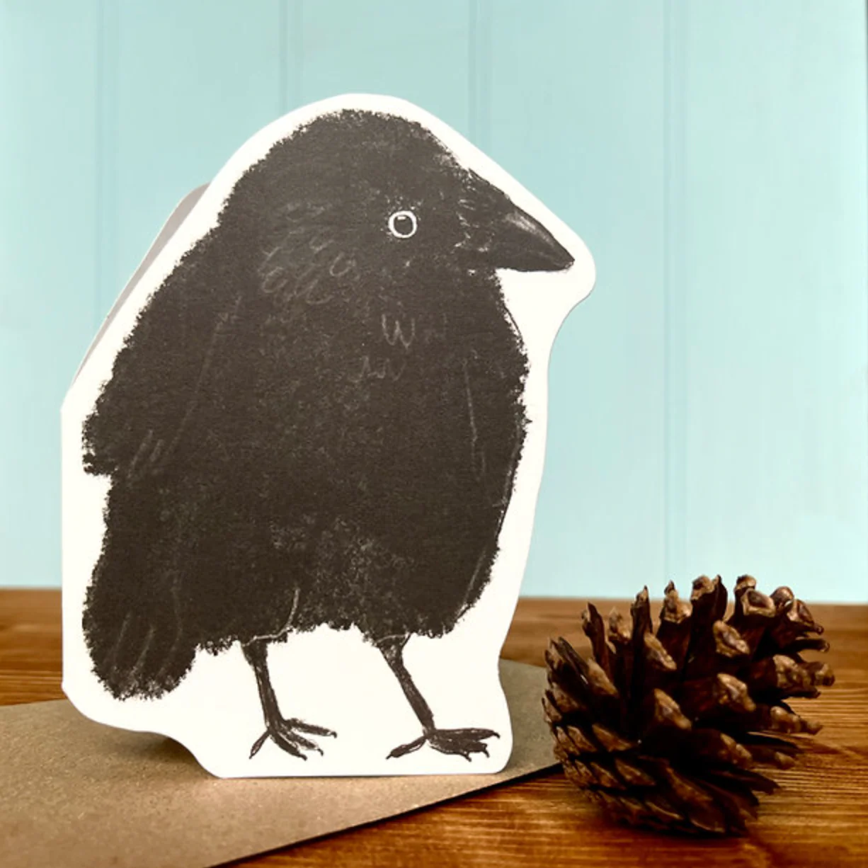 'Jackdaw' Die Cut Greetings Card