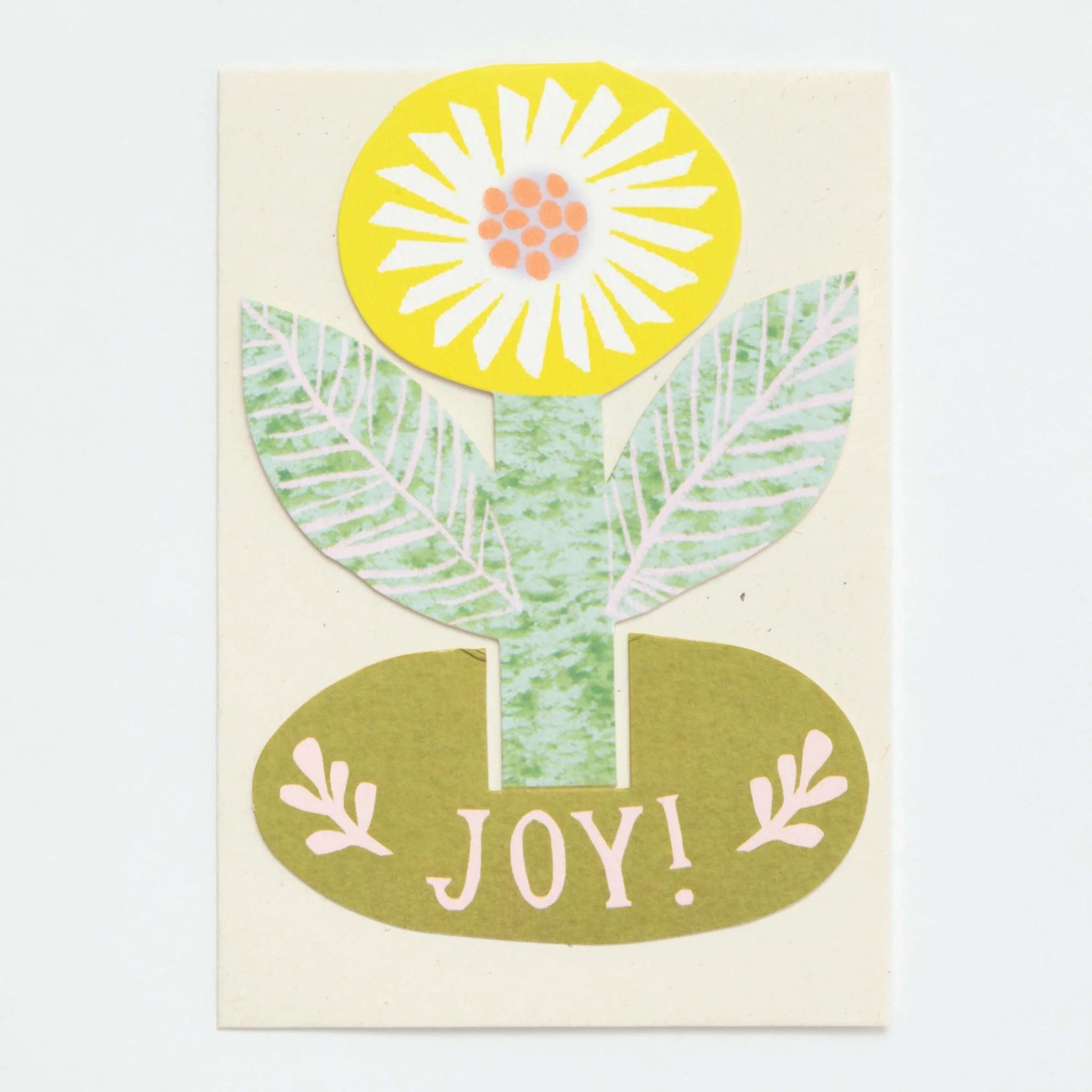 'Joy' Flower Stand-Up Greetings Card - Image 3