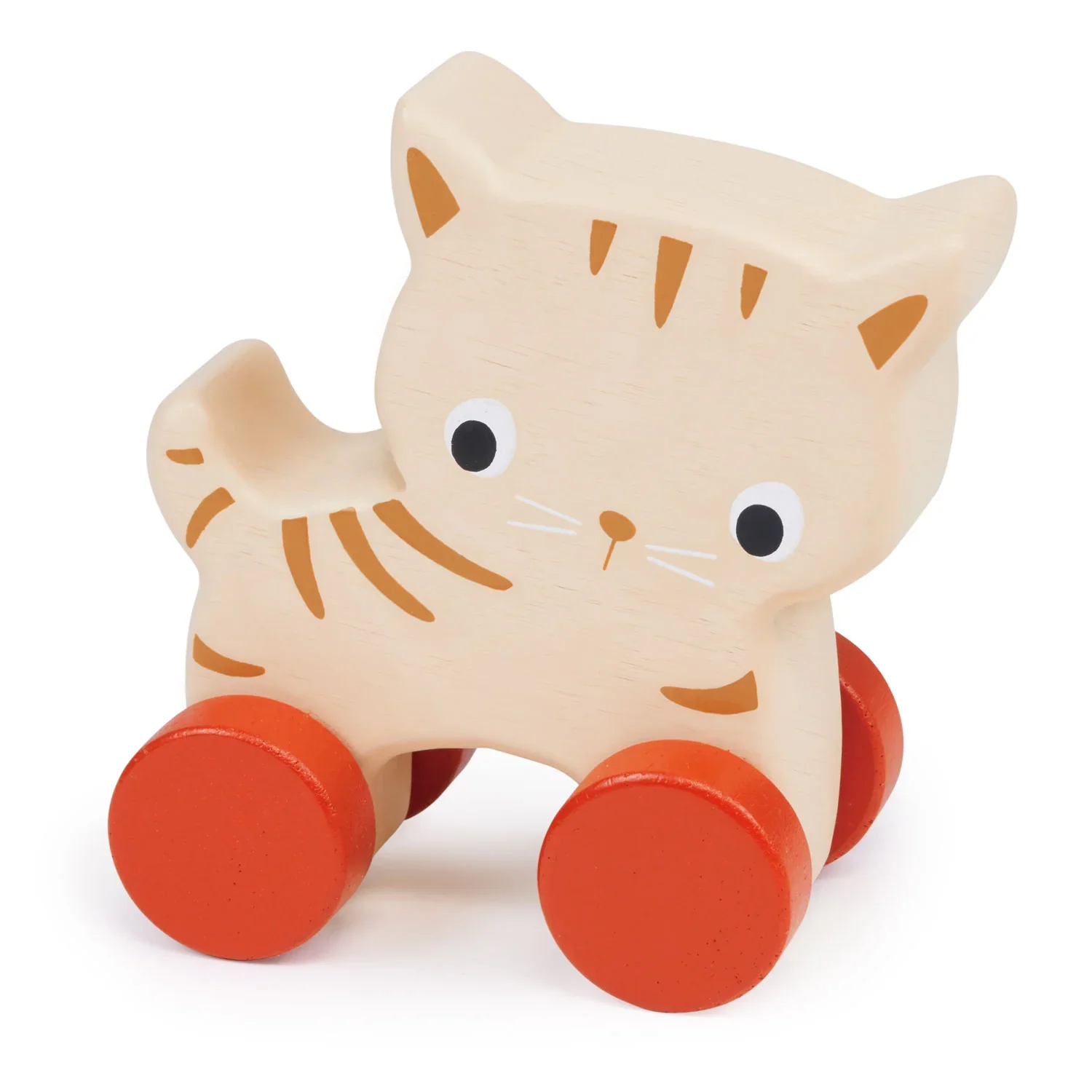 Kitten on Wheels Wooden Toy