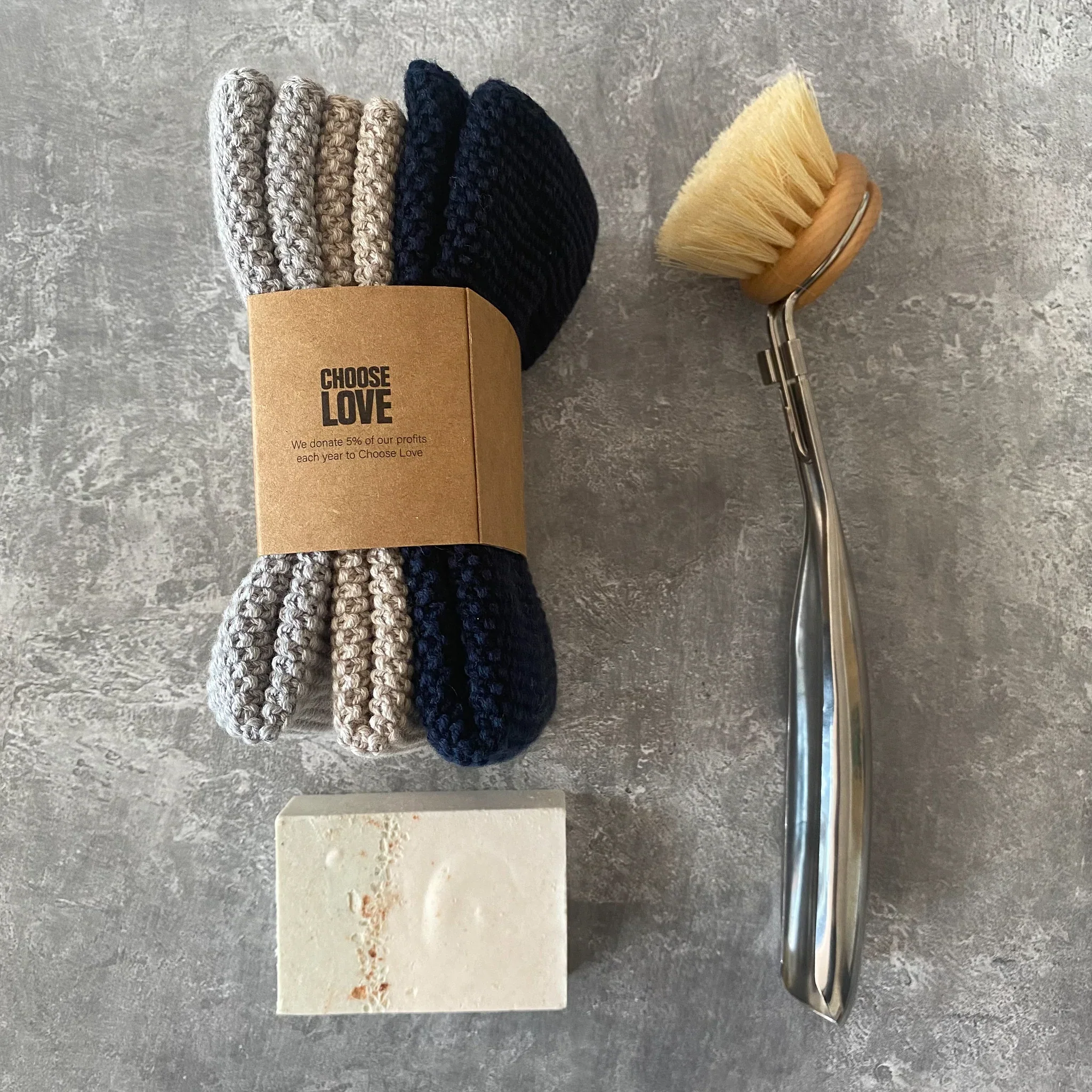 Knitted Cotton Dishcloths - Set of 3 - Image 5