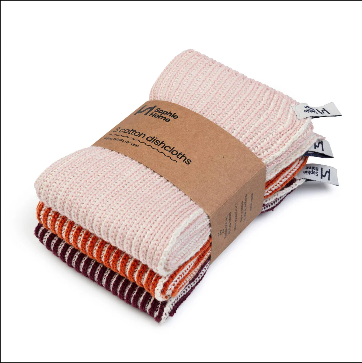 Knitted Cotton Dishcloths - Set of 3 - Image 6