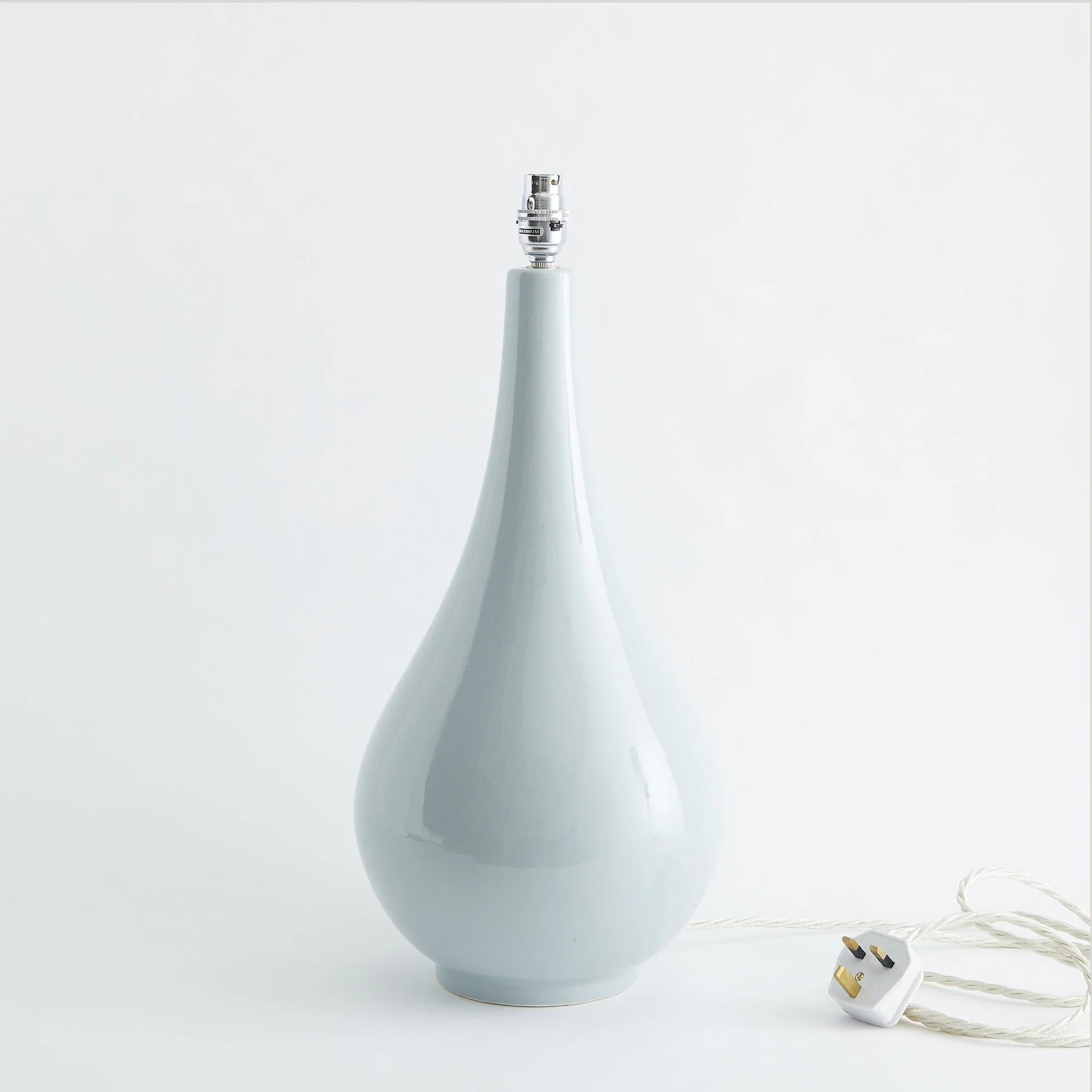Large Ceramic Lamp Base, Grey