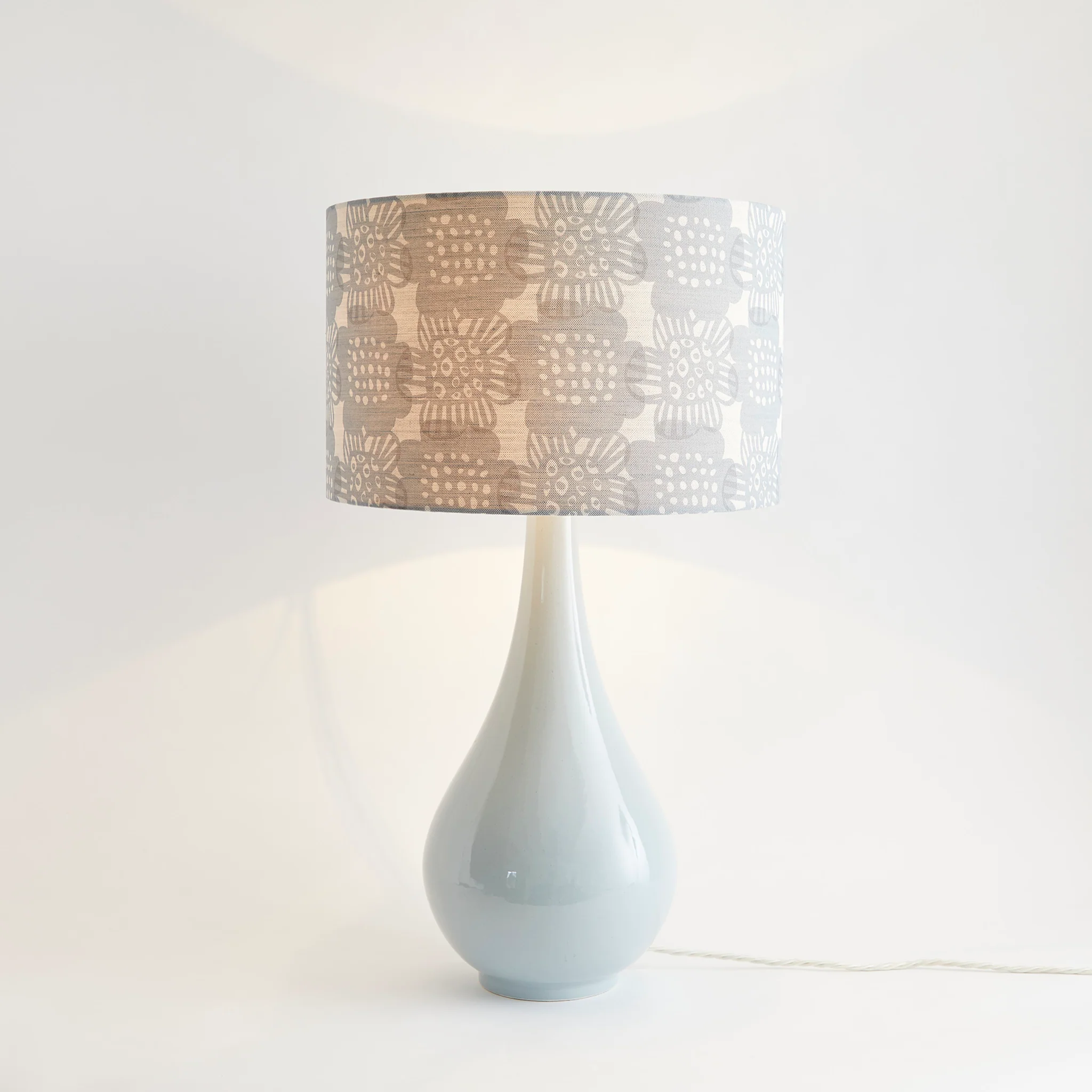 Large Ceramic Lamp Base, Grey - Image 2