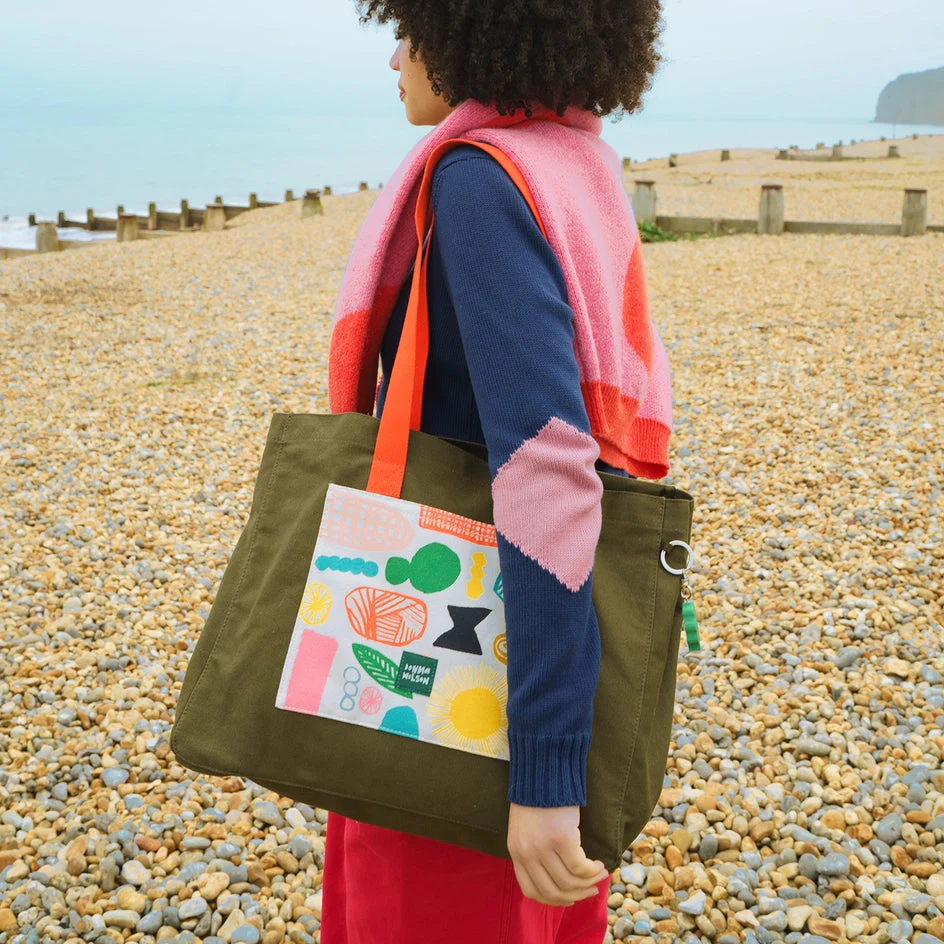 Large Doodle Cotton Tote - Image 3