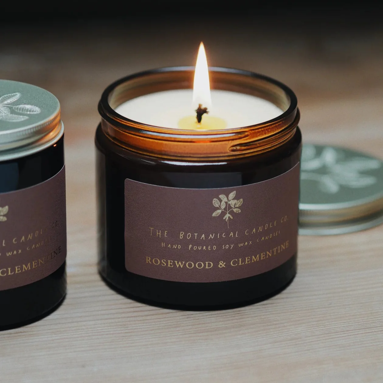 Large 'Rosewood & Clementine' Soy Candle