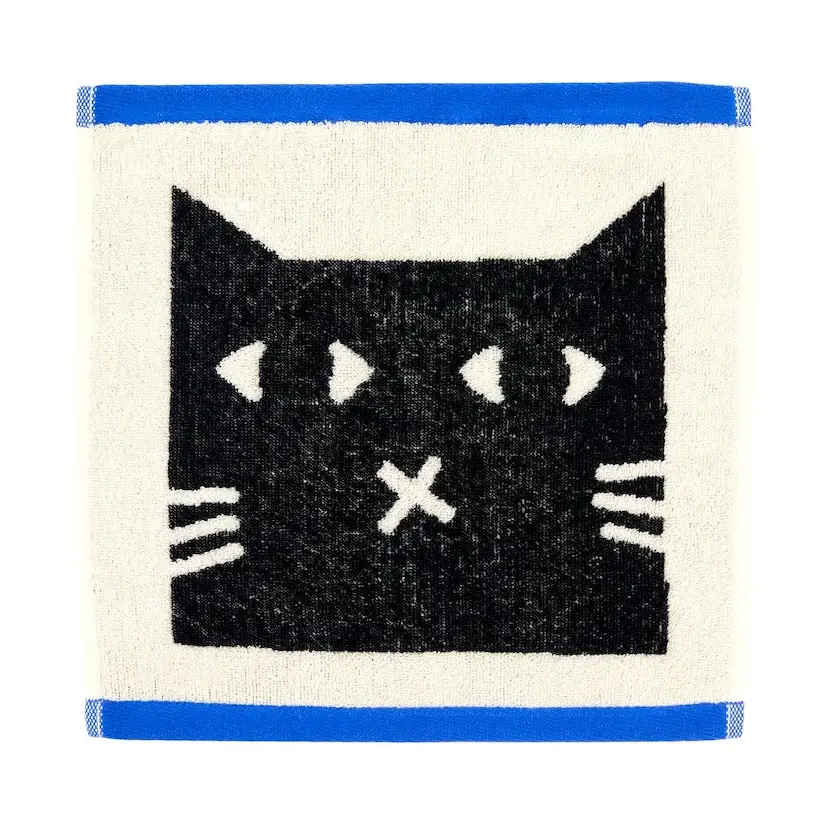 Lazy Cat Face Cloth by Donna Wilson