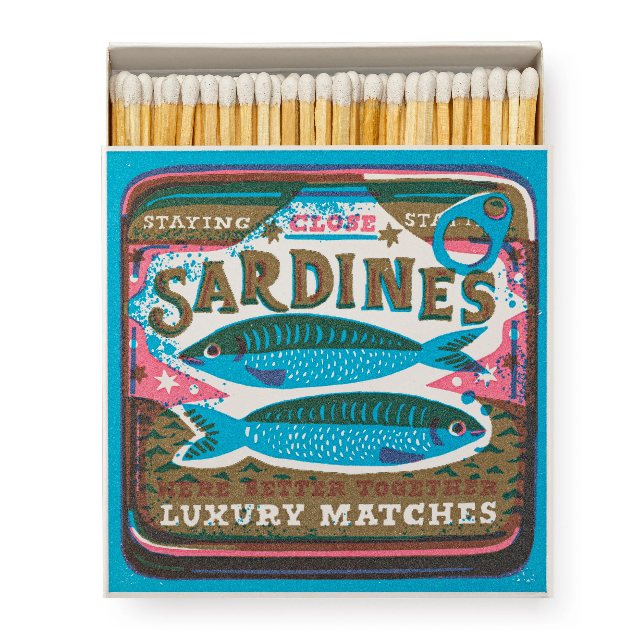 Letterpress Printed Luxury Matches - Better Together Sardines