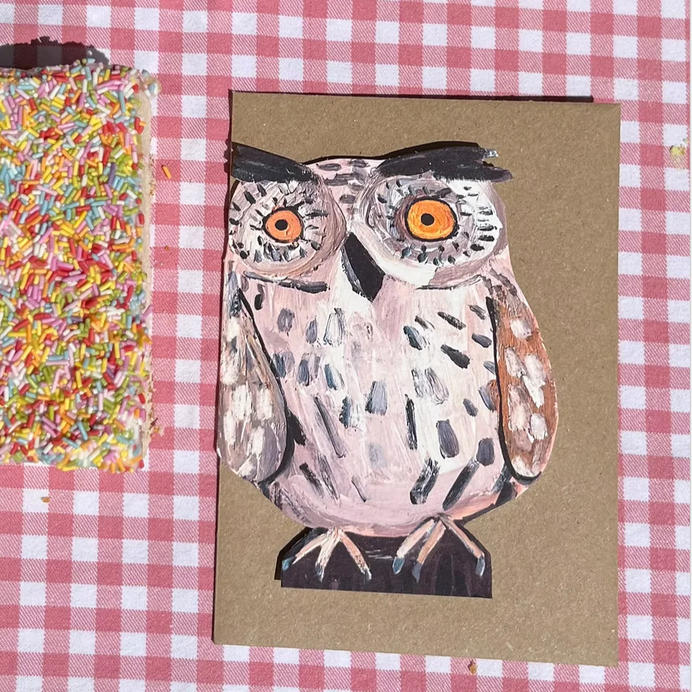 'Little Owl' Die Cut Greetings Card - Image 2