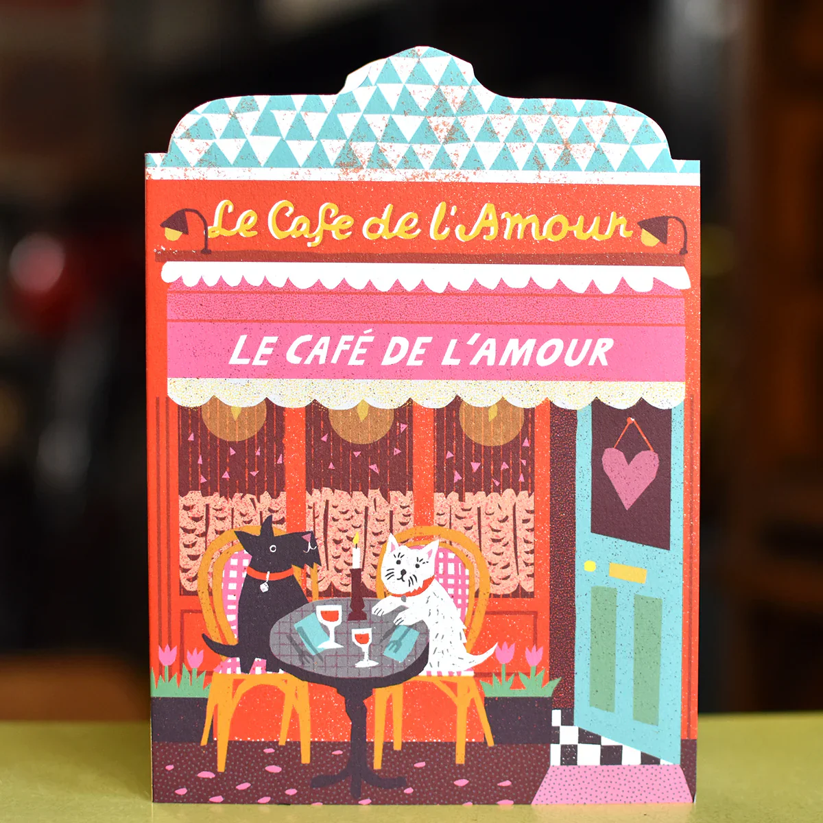 'Love Cafe' Die Cut Card