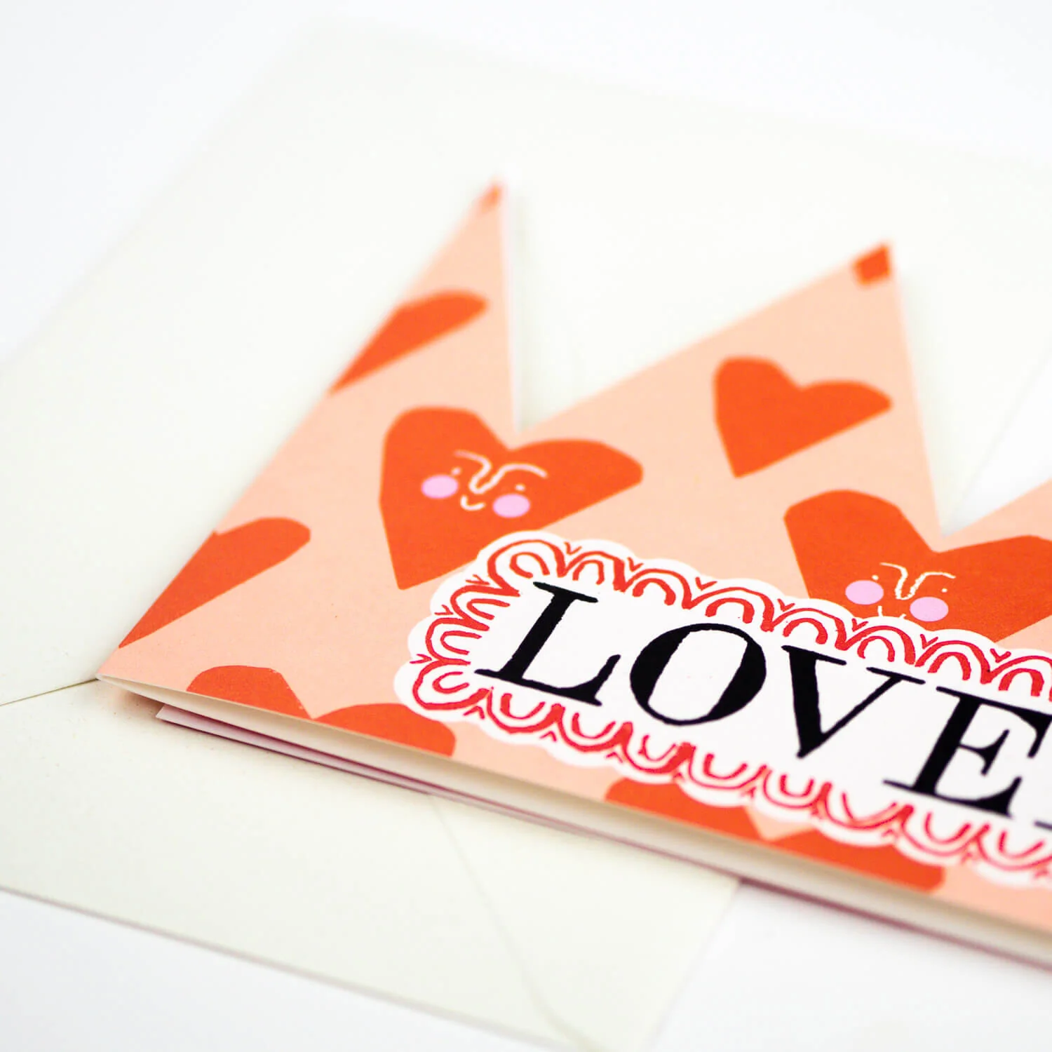 'Loved' Party Hat Greetings Card - Image 3
