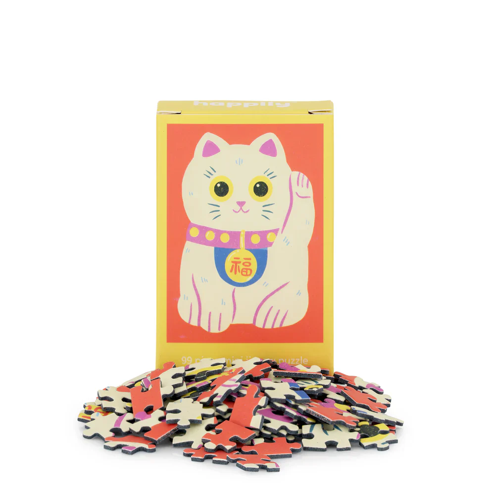 Lucky Cat - 99 Piece Mini Jigsaw - Happily Puzzles