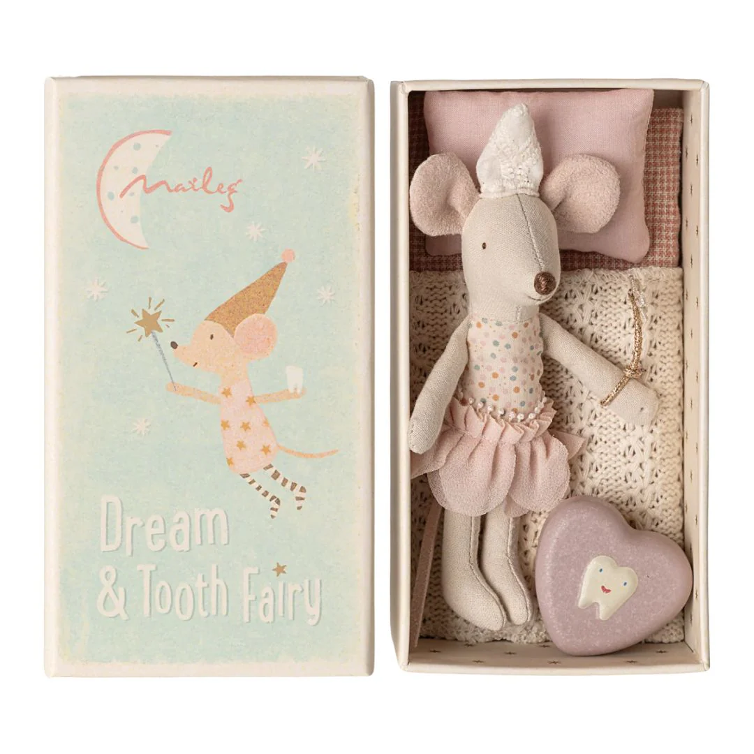 Maileg Tooth Fairy Mouse In Matchbox - Little Sister