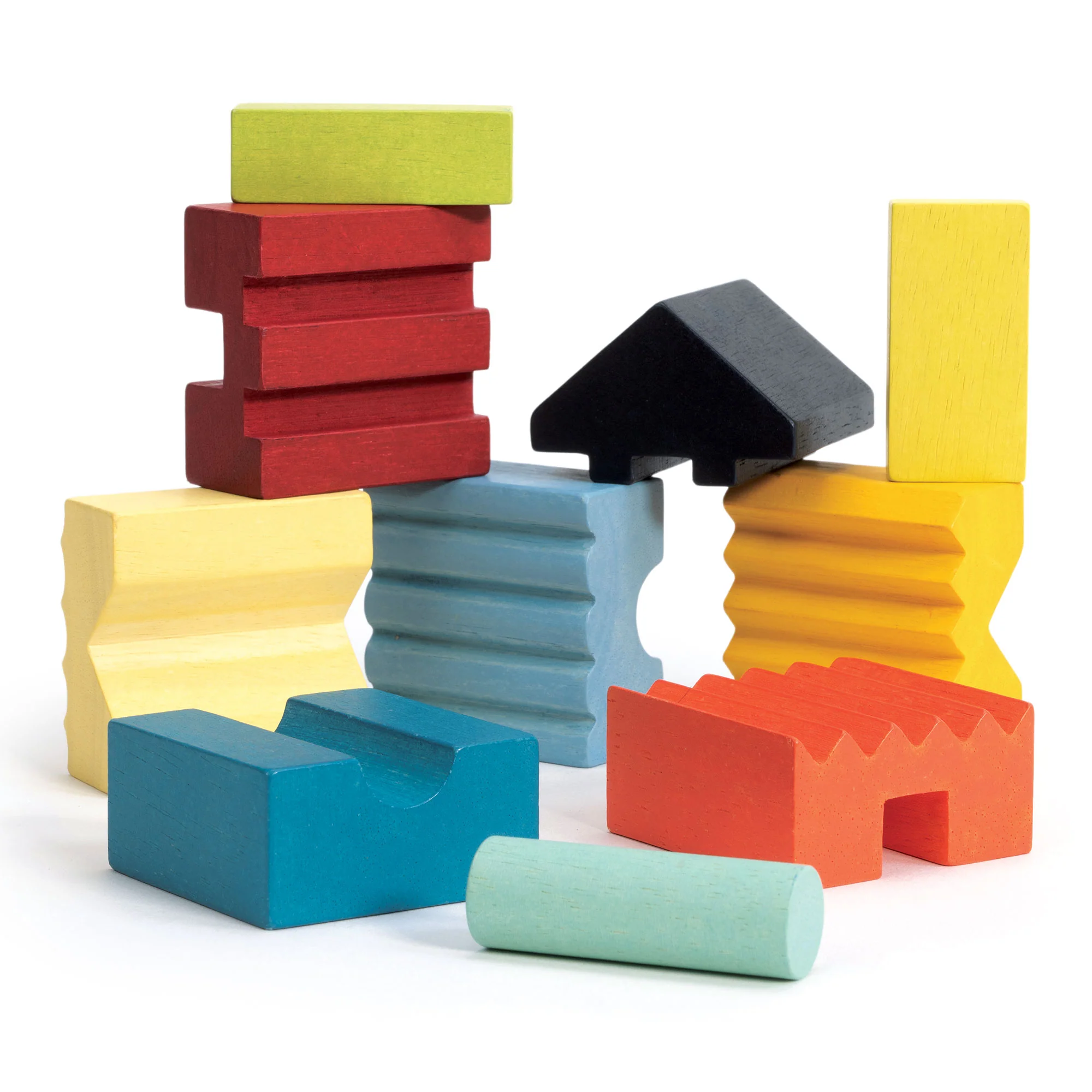 Mentari Colourful Wooden Stacking Tower - Image 3
