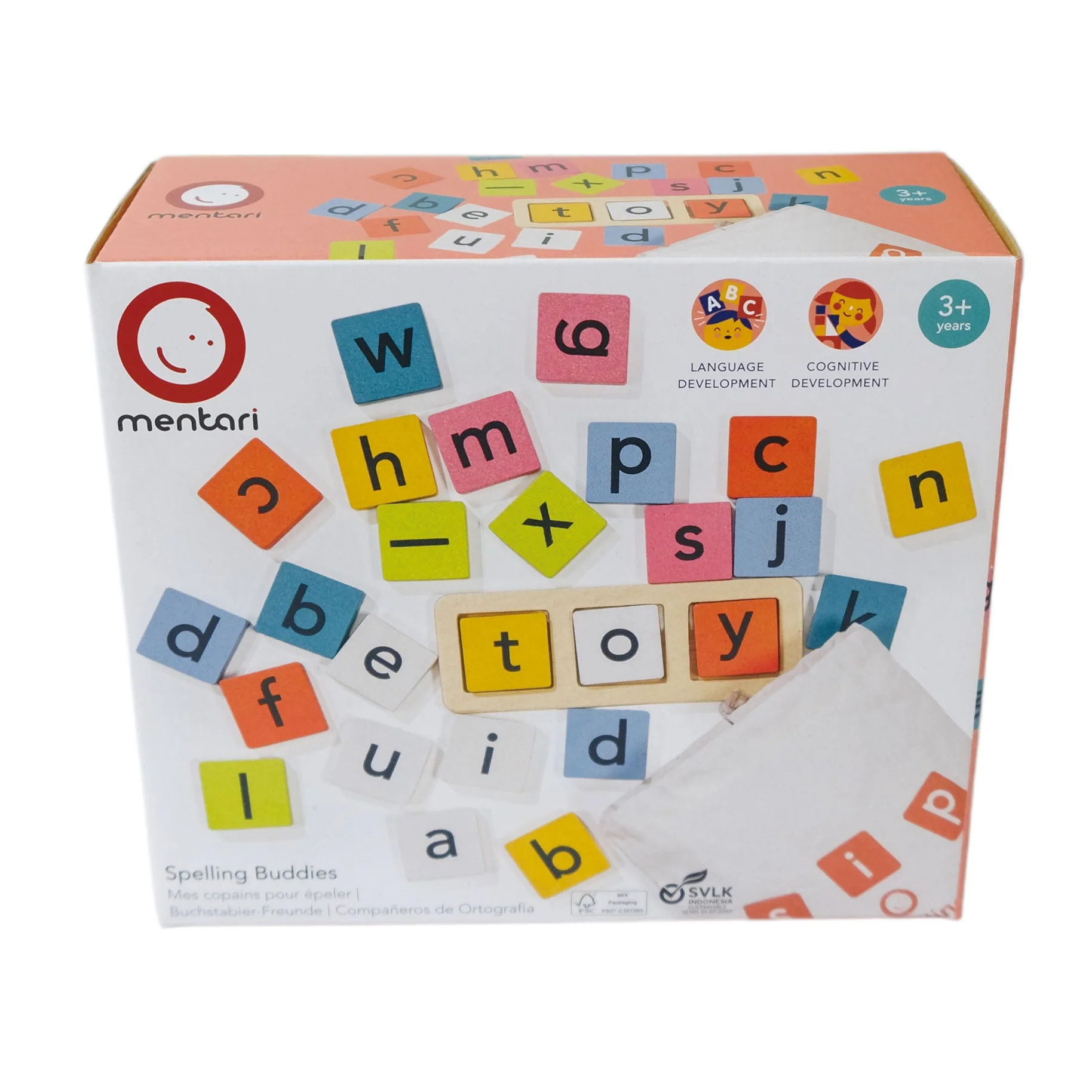 Mentari Wooden Spelling Buddies - Image 3