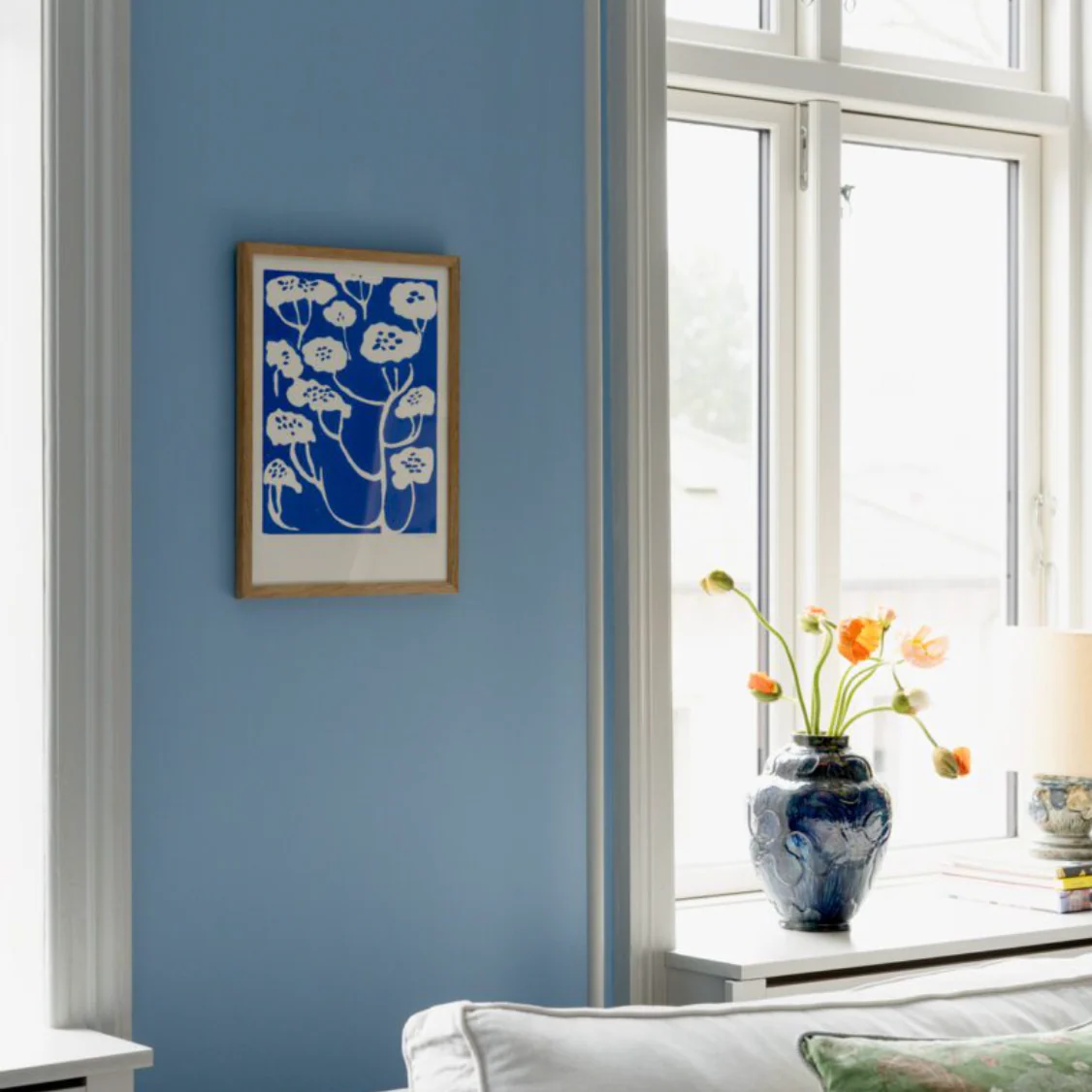 Framed 'Blue Flower' Art Print by Rosie McGuinness - Image 3