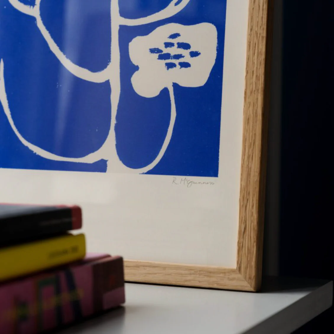 Framed 'Blue Flower' Art Print by Rosie McGuinness - Image 4