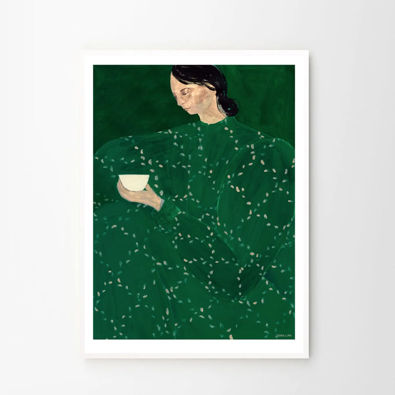 'Coffee Alone at Place De Clichy' Art Print by Sofia Lind