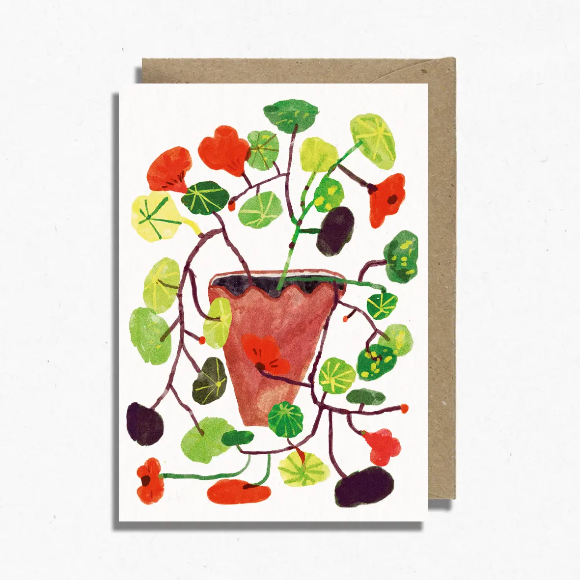 'Nasturtium' Greetings Card