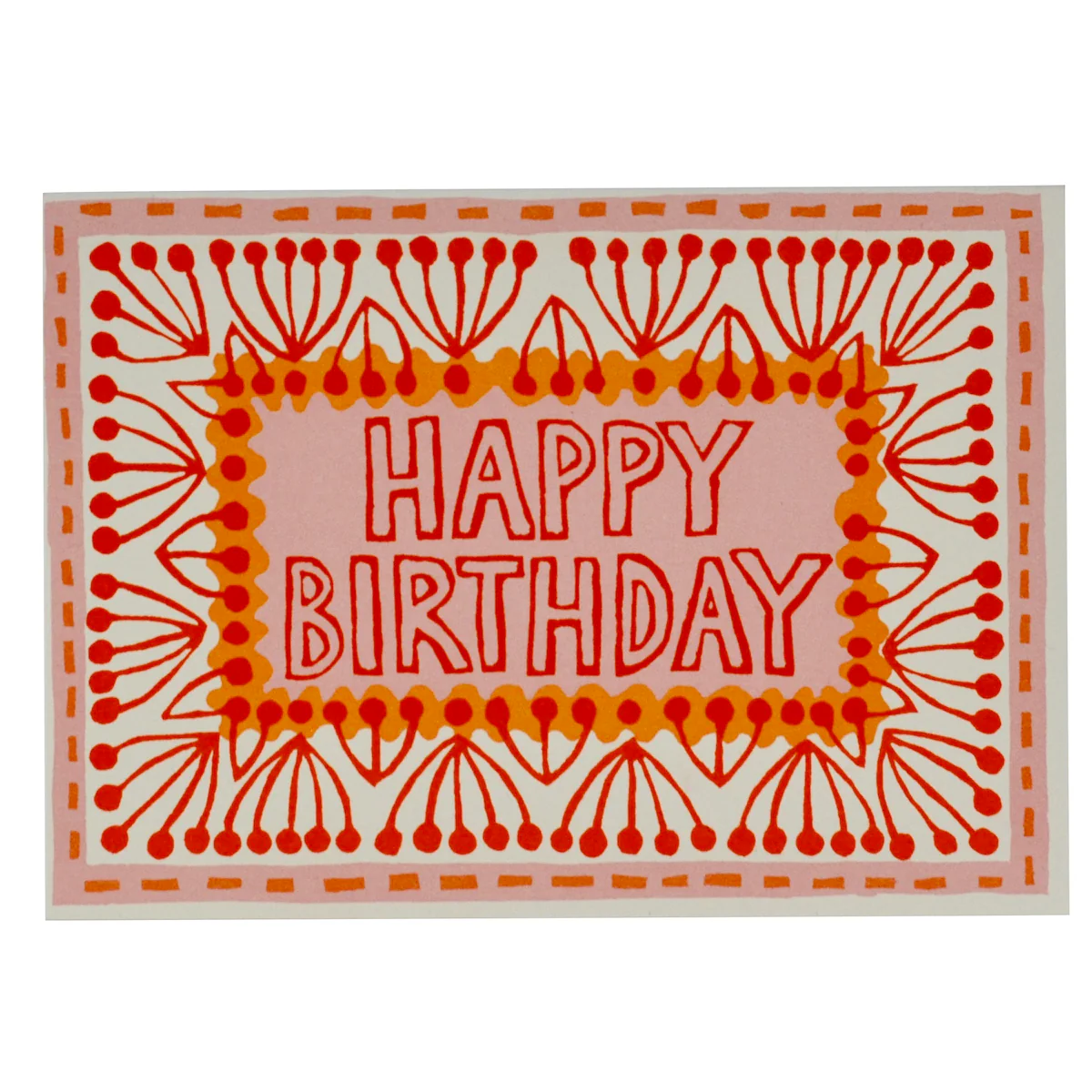 Neon 'Happy Birthday' Greetings Card