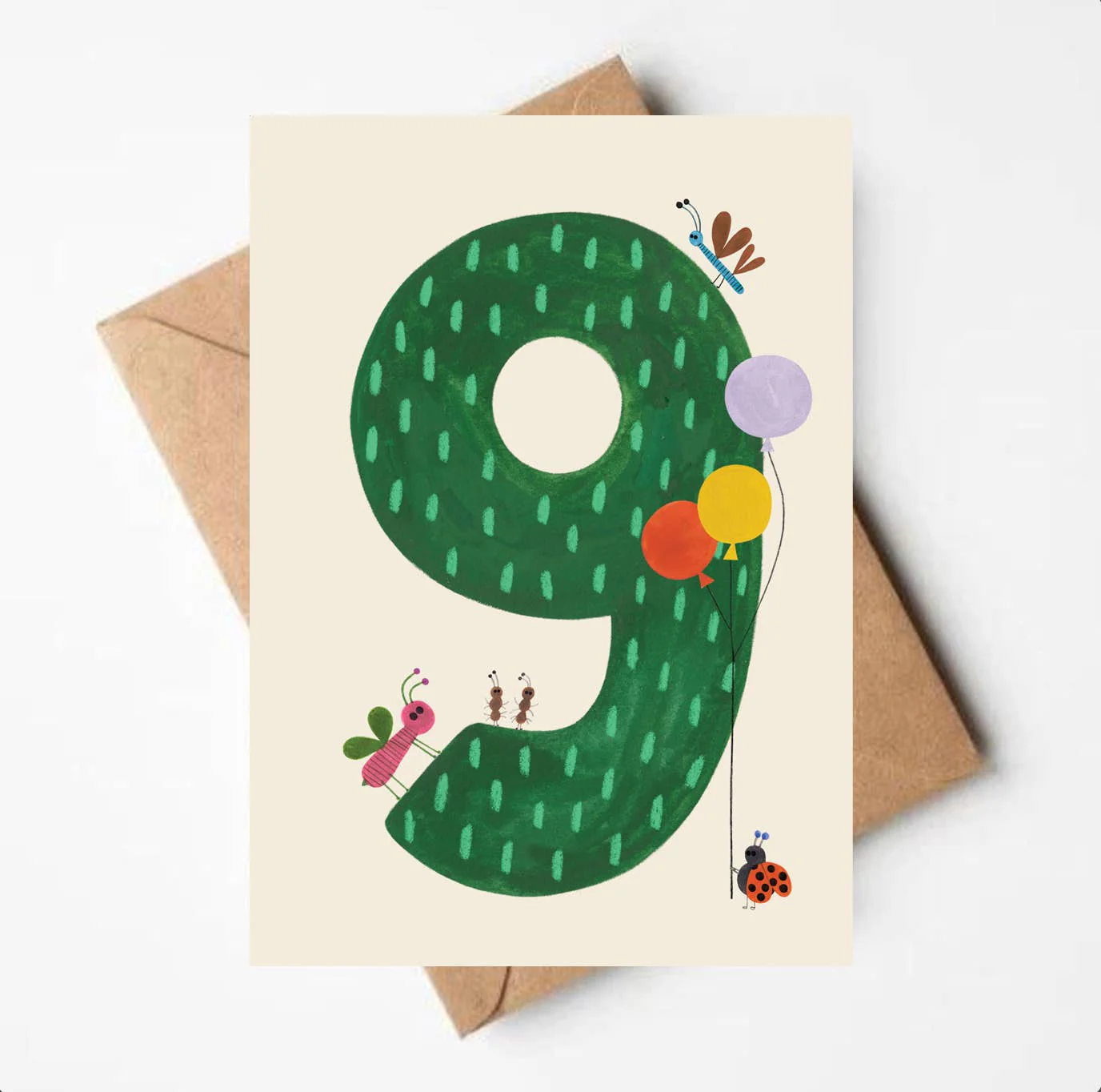 'Nine' Greetings Card