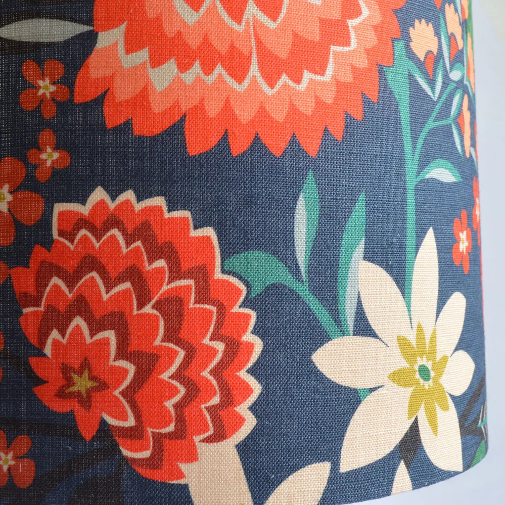 Orange Table Lamp & 'Carnation' Shade - Image 4