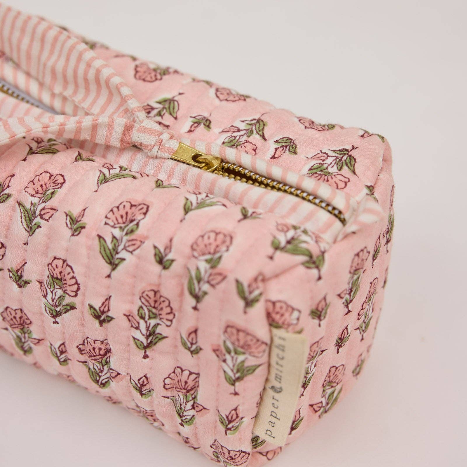 Organic Cotton Toiletry Bag (Small) - Ditsy Floral Blush - Image 4