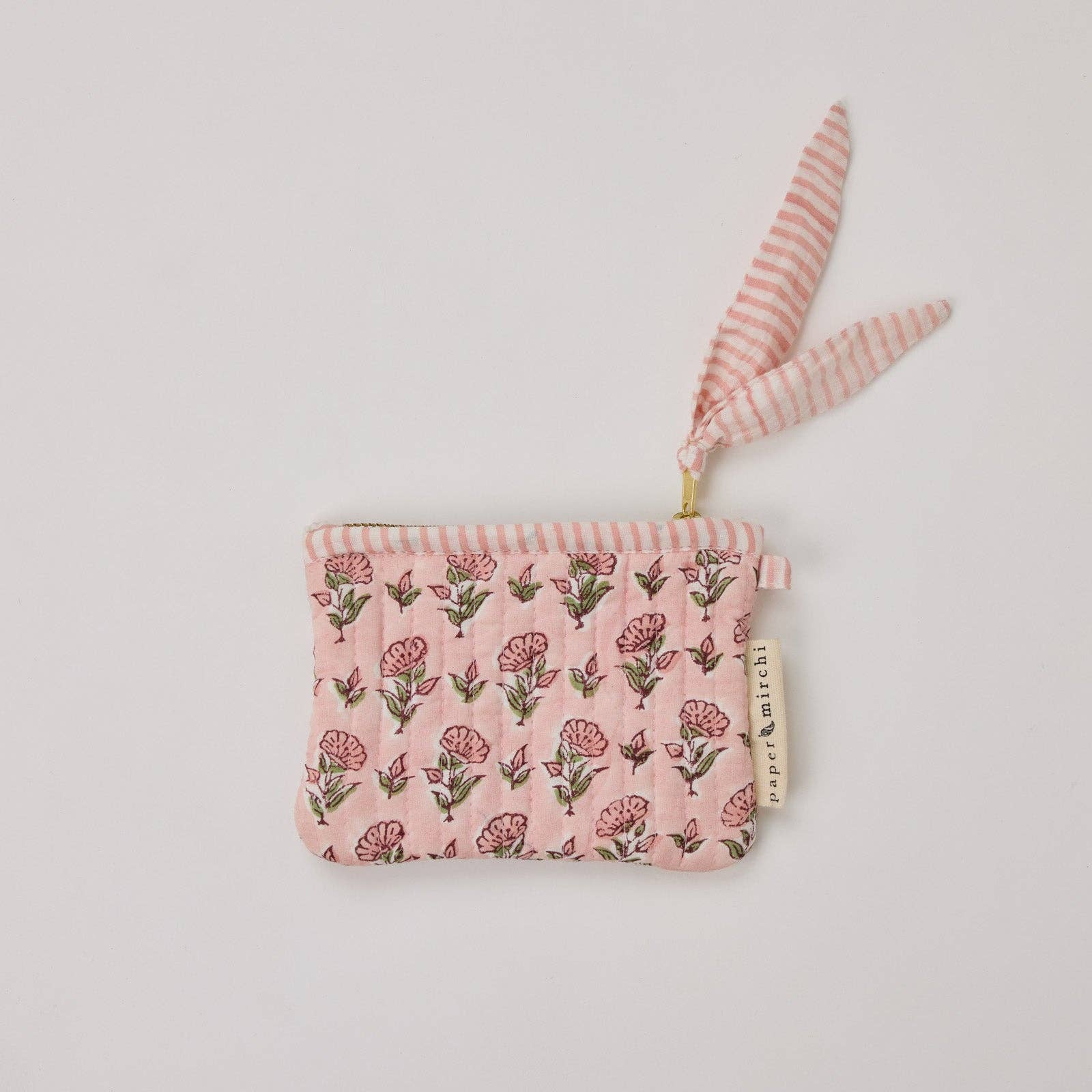 Organic Cotton Zipped Pouch Set 2pk - Floral Blush - Image 3