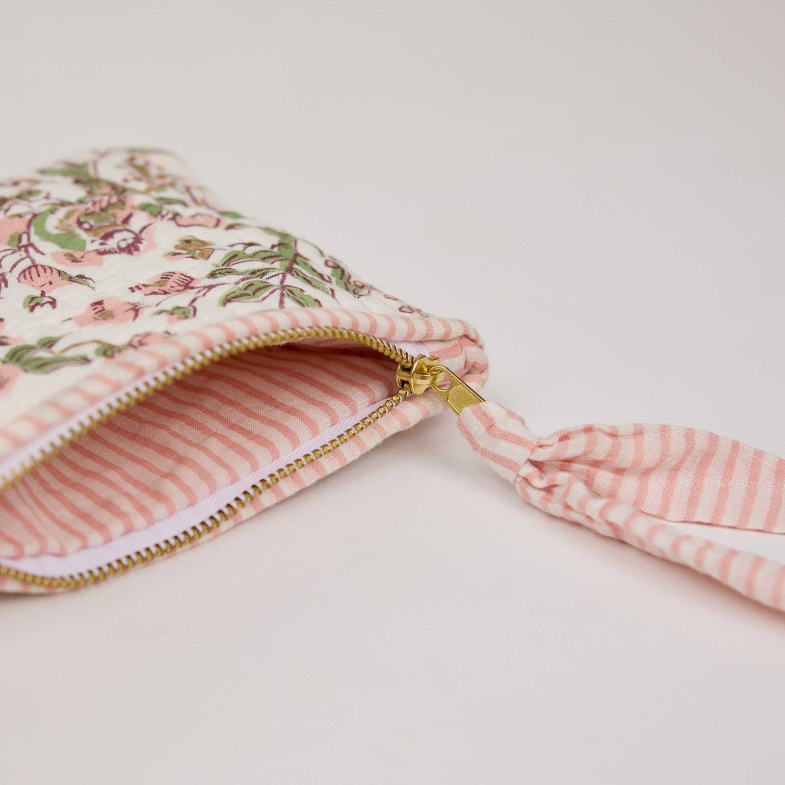 Organic Cotton Zipped Pouch Set 2pk - Floral Blush - Image 6
