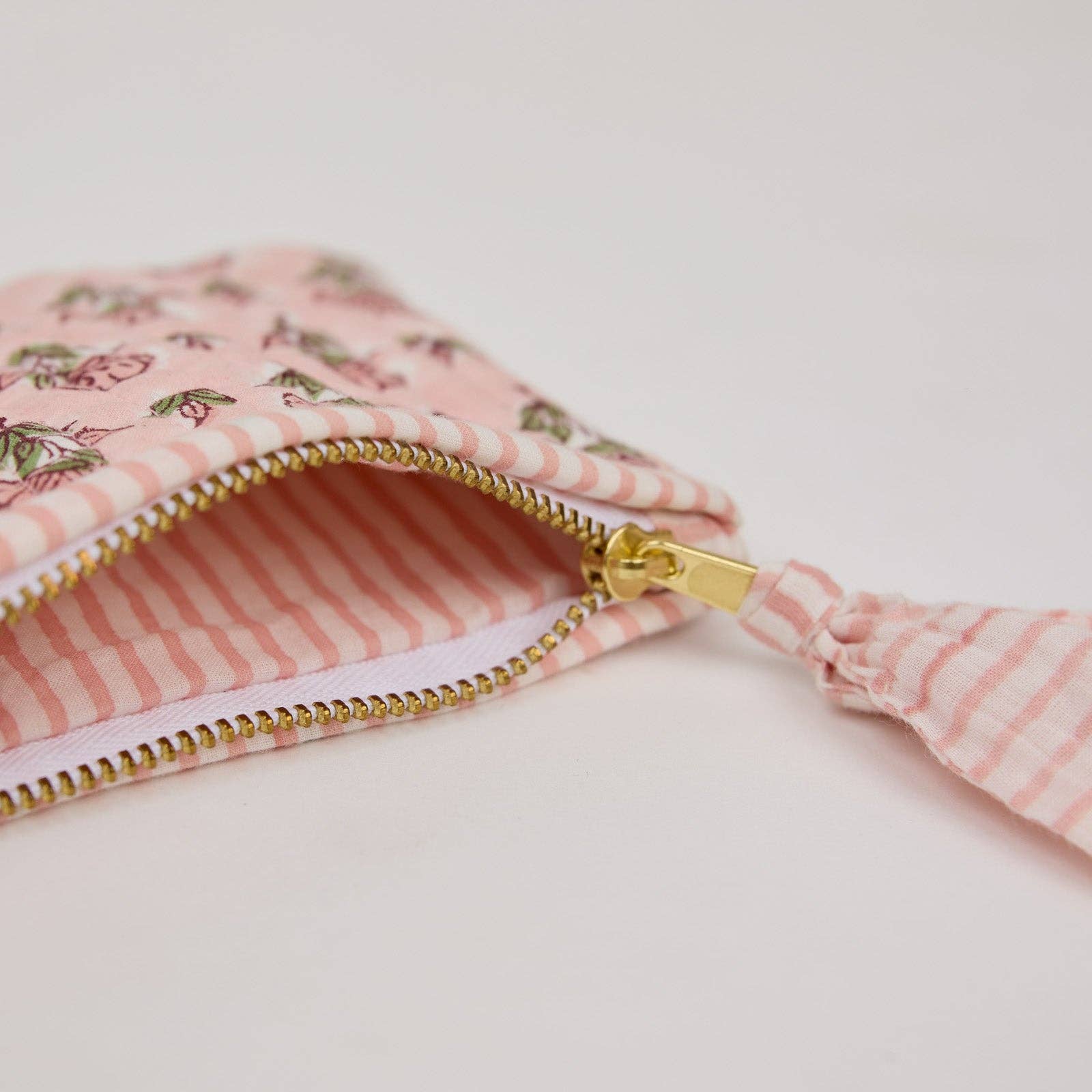 Organic Cotton Zipped Pouch Set 2pk - Floral Blush - Image 7