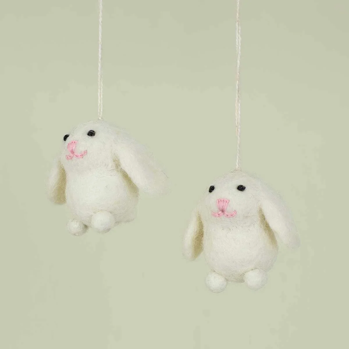 Pair of Mini Felted Easter Decorations