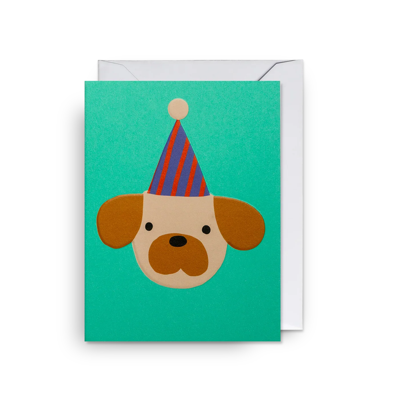 'Party Hat Dog' Mini Greetings Card