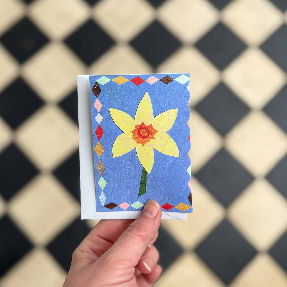Patchwork Daffodil Concertina Card - Image 3