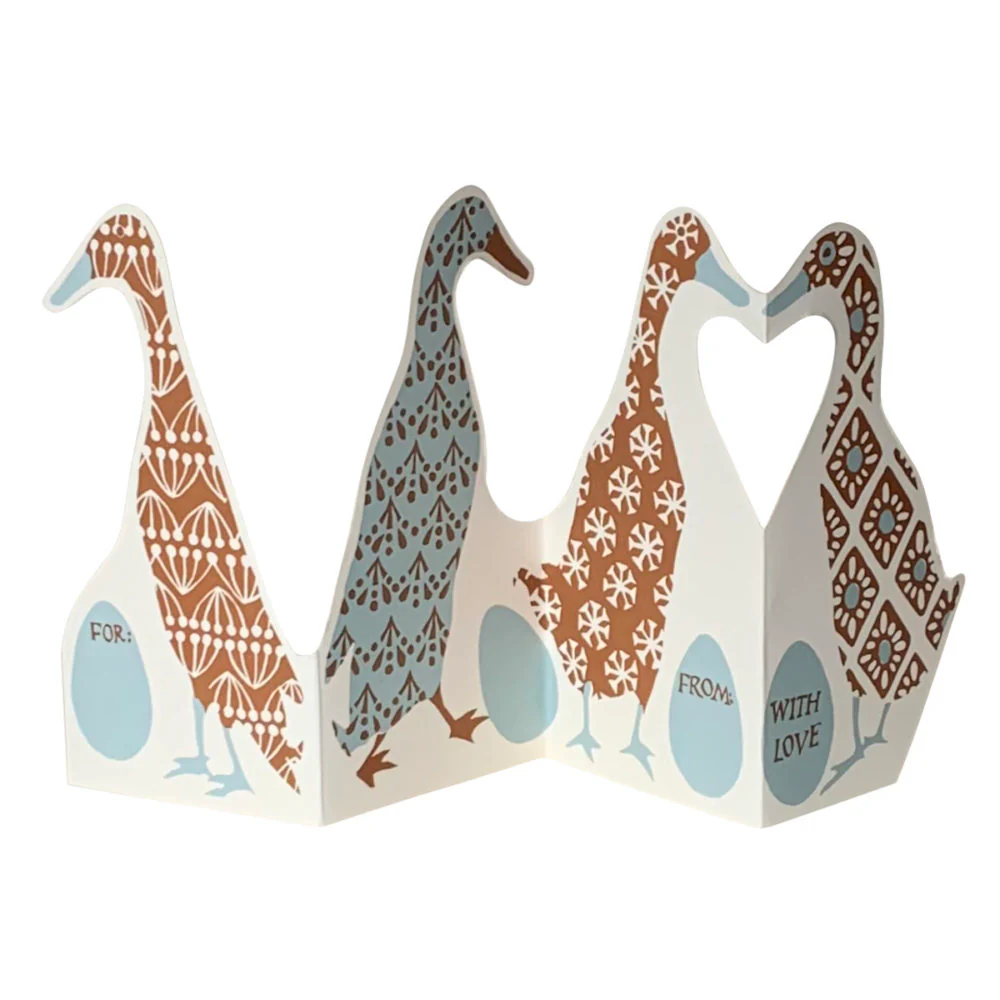 'Patchwork Puddleducks' Fold-Out Greetings Card