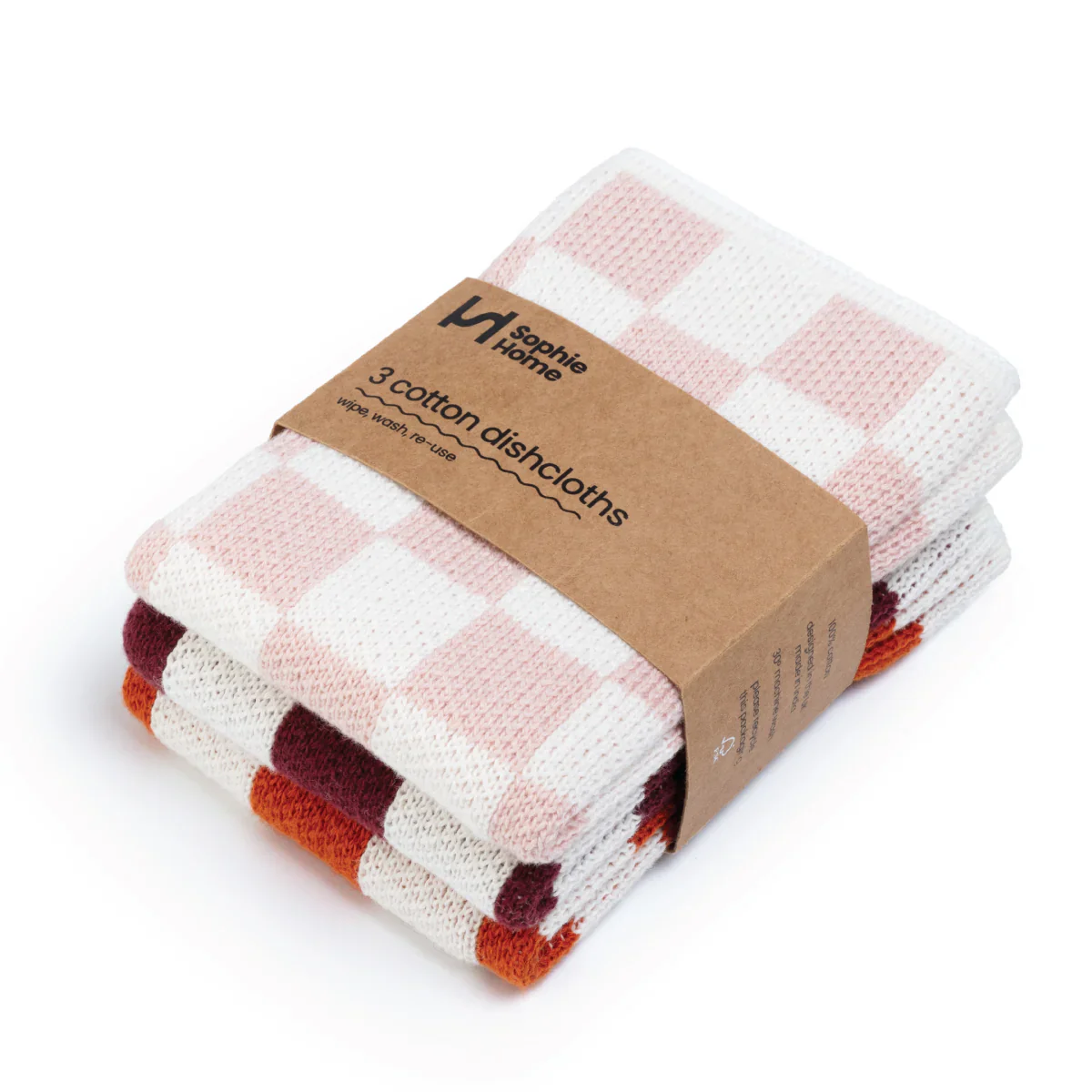 Knitted Cotton Dishcloths - Set of 3 - Image 2