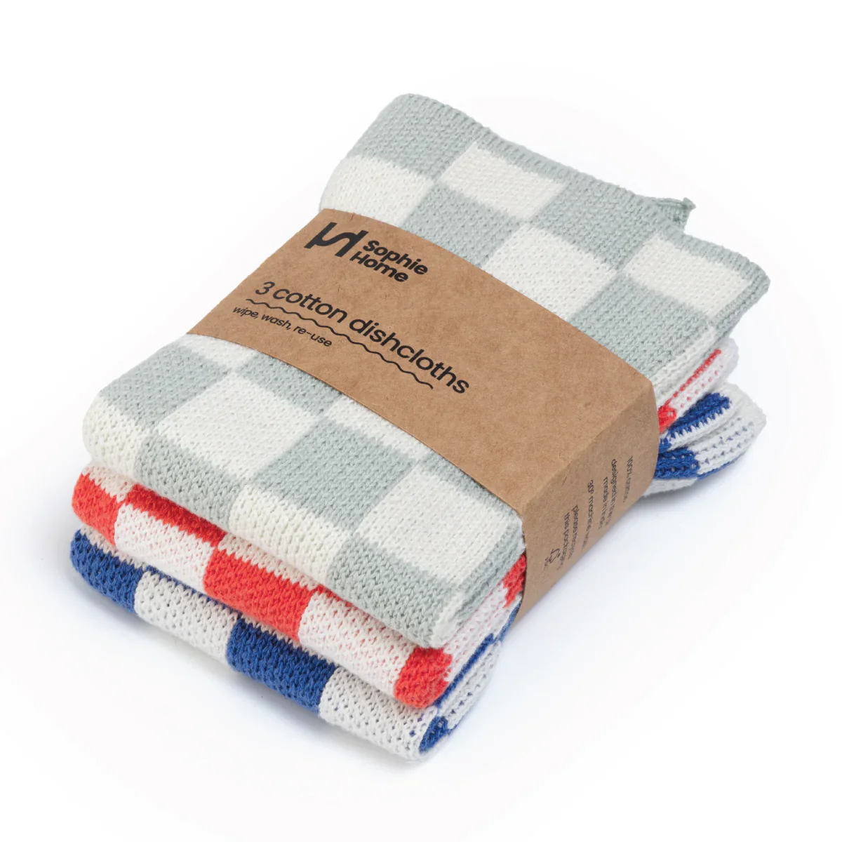 Knitted Cotton Dishcloths - Set of 3 - Image 6